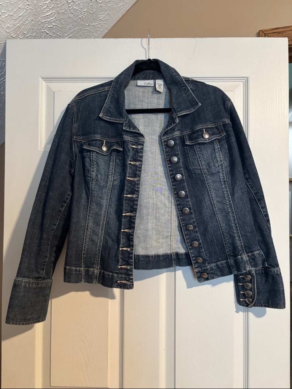 Chico Platinum Dark Blue Denim Jacket with Button Placket
